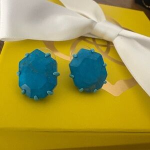 Kendra Scott Morgan Matte Stud Earrings In Aqua Howlite